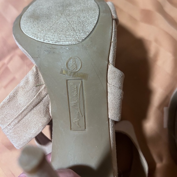 NWOT Anne Michelle Suede like Zip Up Sandals - Picture 7 of 8